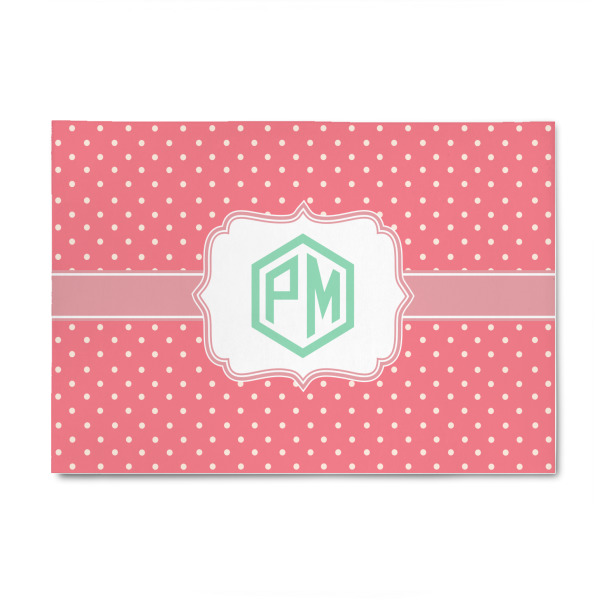 Custom Pink & Orange Chevron 4' x 6' Indoor Area Rug (Personalized)