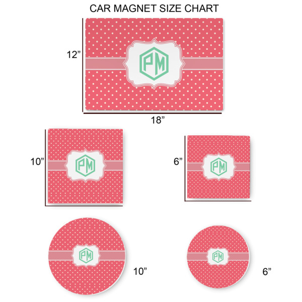 Custom Design - Car Magnets - SIZE CHART