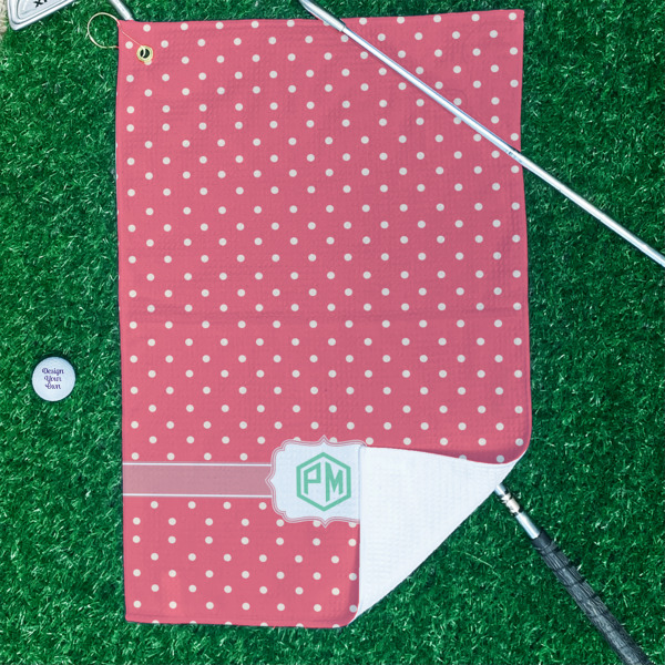 Custom Design - Waffle Weave Golf Towel - In Context