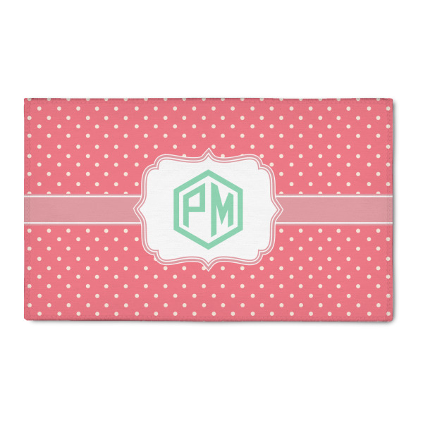 Custom Pink & Orange Chevron 3' x 5' Patio Rug (Personalized)