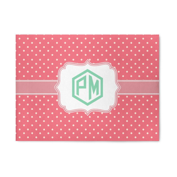 Custom Pink & Orange Chevron 5' x 7' Patio Rug (Personalized)