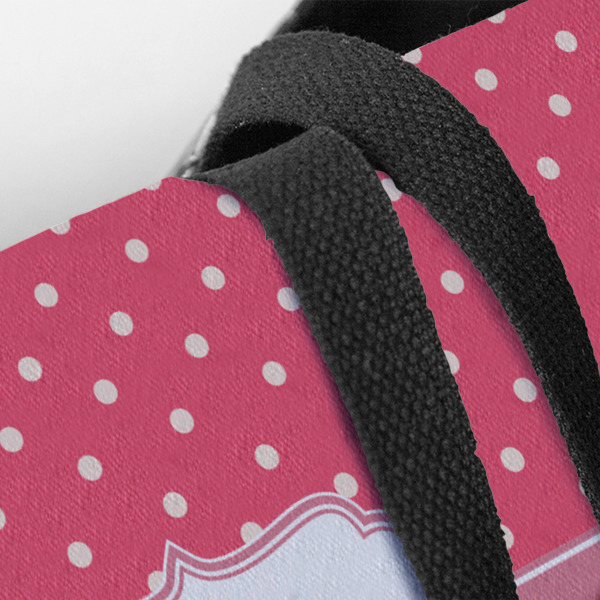 Custom Design - Closeup of Tote w/Black Handles