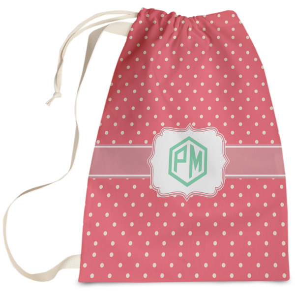 Custom Pink & Orange Chevron Laundry Bag (Personalized)
