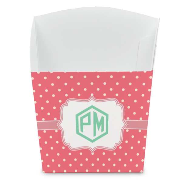 Custom Pink & Orange Chevron French Fry Favor Boxes (Personalized)