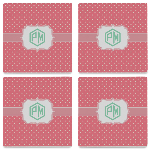 Custom Design - Set of 4 Stone Coasters - See All 4 View