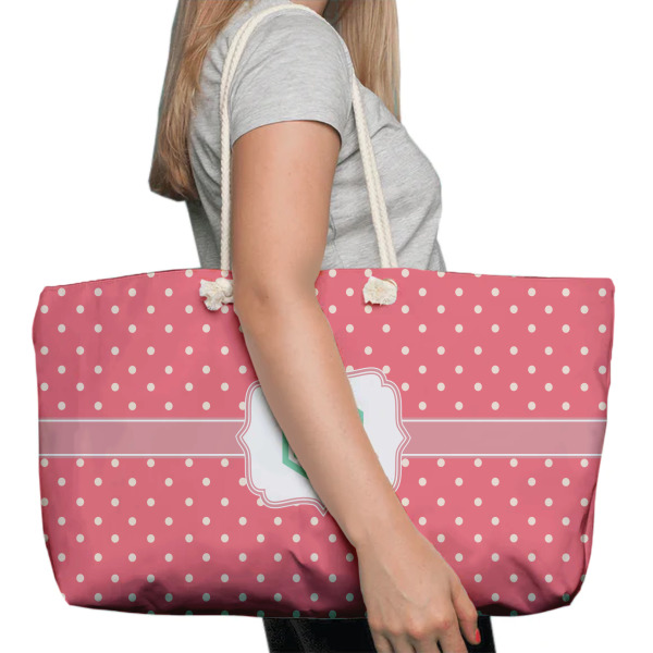 Custom Design - Large Rope Tote Bag - In Context View