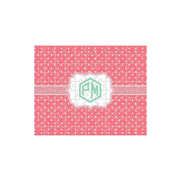 Custom Pink & Orange Chevron 110 pc Jigsaw Puzzle (Personalized)