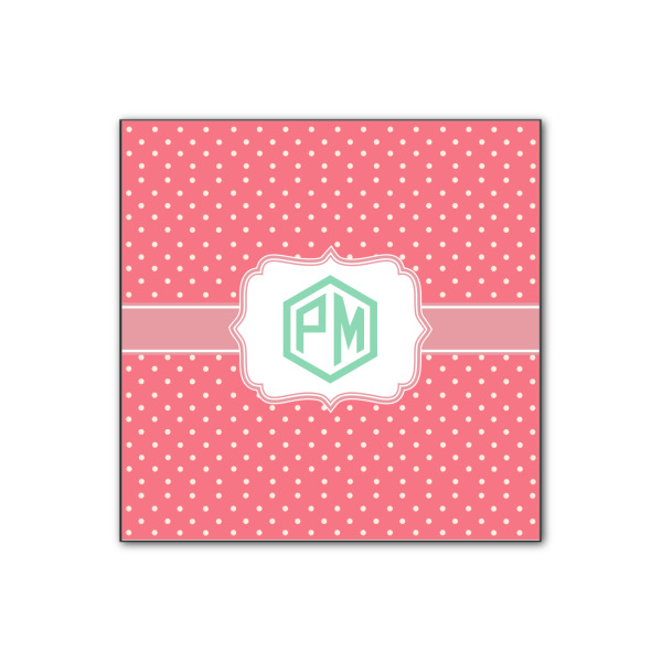 Custom Pink & Orange Chevron Wood Print - 12x12 (Personalized)