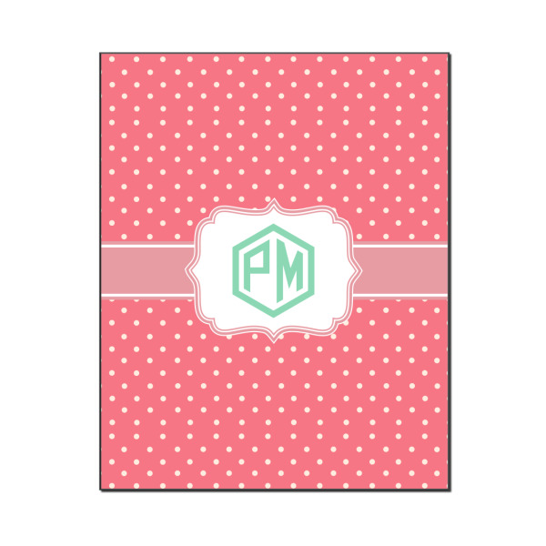 Custom Pink & Orange Chevron Wood Print - 16x20 (Personalized)