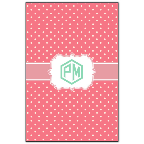 Custom Pink & Orange Chevron Wood Print - 20x30 (Personalized)