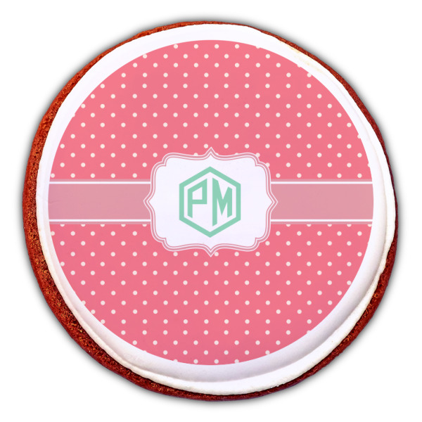 Custom Design - Printed Icing Circle - Large - On Cookie