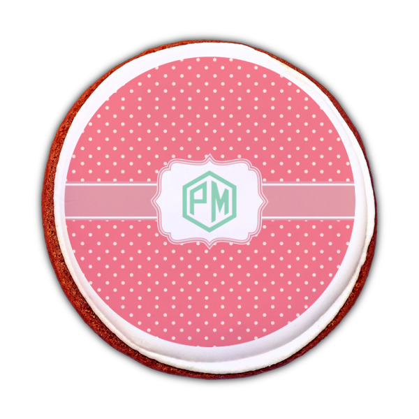 Custom Design - Printed Icing Circle - Medium - On Cookie