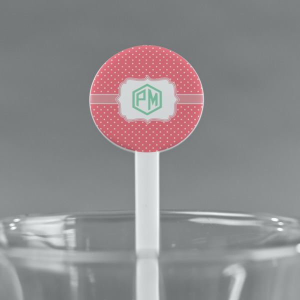 Custom Design - White Plastic 7" Stir Stick - Round - Main