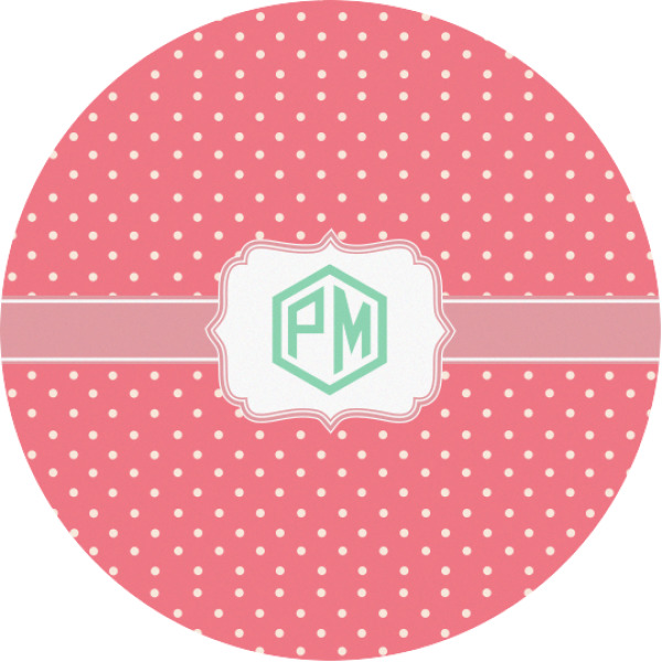 Custom Pink & Orange Chevron Multipurpose Round Labels - Custom Sized (Personalized)