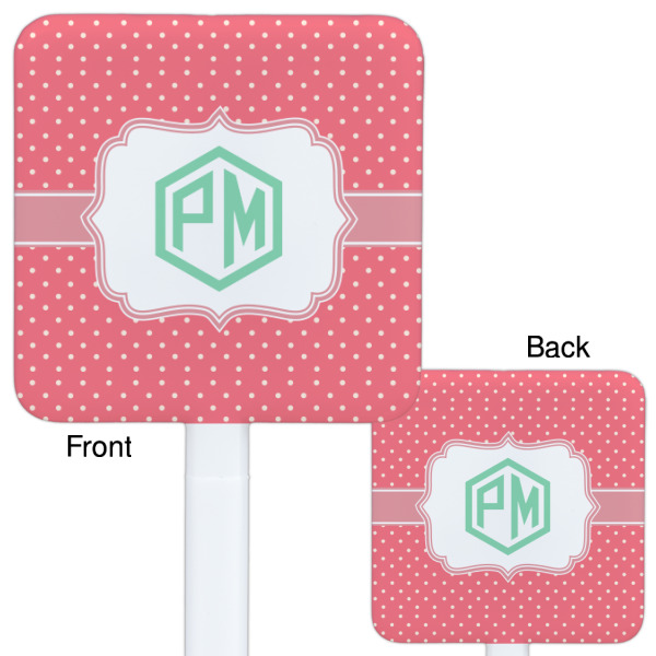 Custom Design - White Plastic Stir Stick - Double Sided - Front & Back
