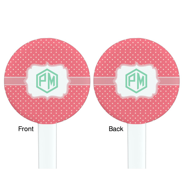 Custom Design - White Plastic 7" Stir Stick - Double Sided - Round - Front & Back