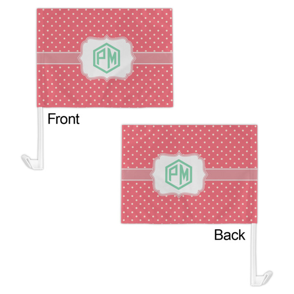 Custom Design - Car Flag - 11" x 8" - Front & Back View