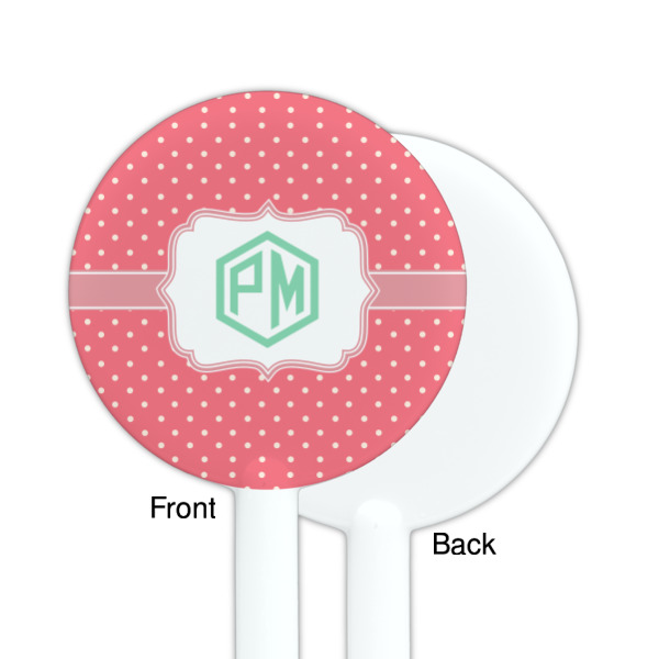 Custom Design - White Plastic 5.5" Stir Stick - Single Sided - Round - Front & Back