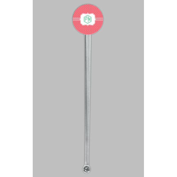 Custom Design - Clear Plastic 7" Stir Stick - Round - Single Stick