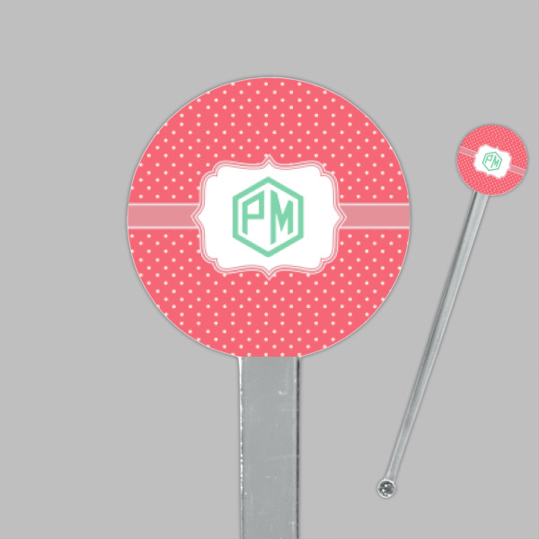 Custom Design - Clear Plastic 7" Stir Stick - Round - Closeup