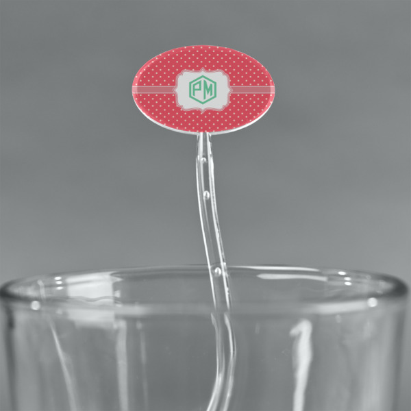 Custom Design - Clear Plastic 7" Stir Stick - Oval - Main