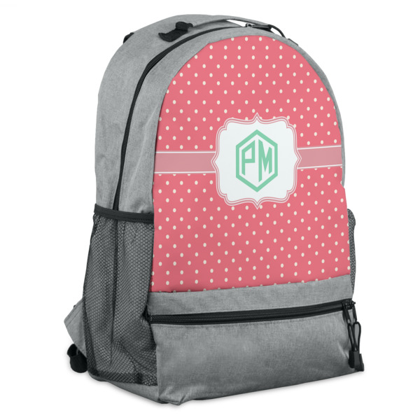 Custom Pink & Orange Chevron Backpack (Personalized)