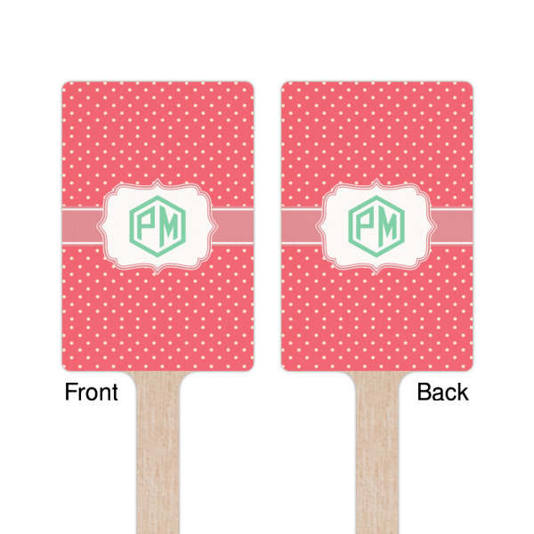 Custom Design - Wooden 6.25" Stir Stick - Rectangular - Double Sided - Front & Back