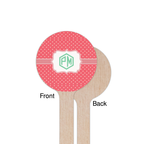 Custom Design - Wooden 7.5" Stir Stick - Round - Single Sided - Front & Back