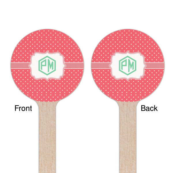 Custom Design - Wooden 6" Stir Stick - Round - Double Sided - Front & Back