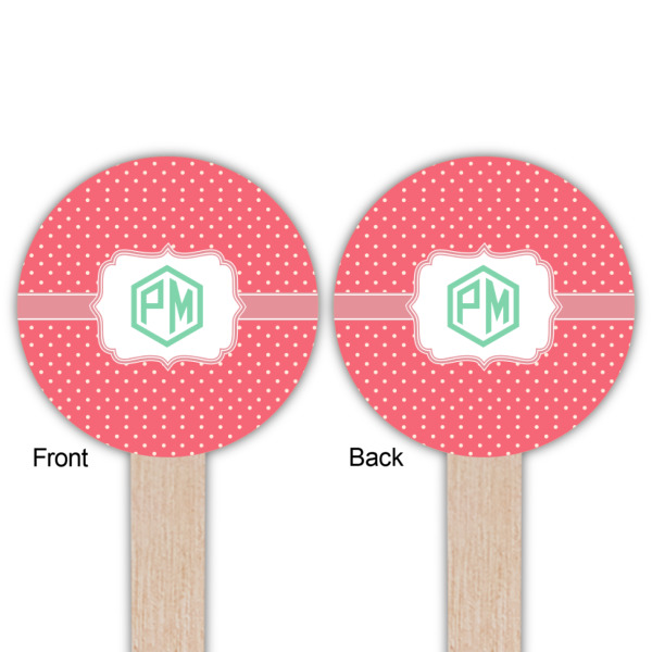 Custom Design - Wooden 6" Food Pick - Round - Double Sided - Front & Back