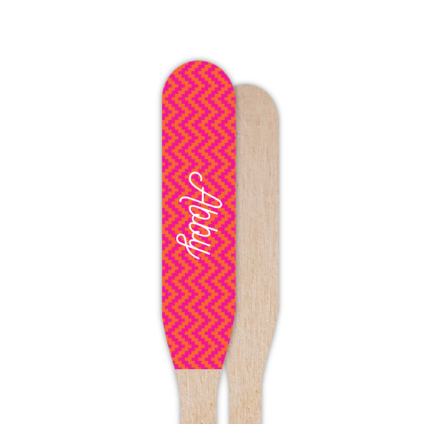 Custom Design - Wooden Food Pick - Paddle - Single Sided - Front & Back