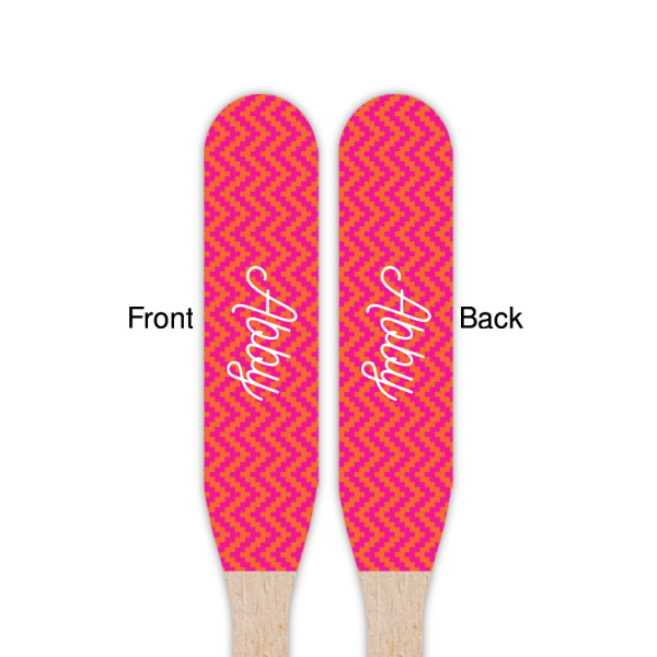 Custom Design - Wooden Food Pick - Paddle - Double Sided - Front & Back