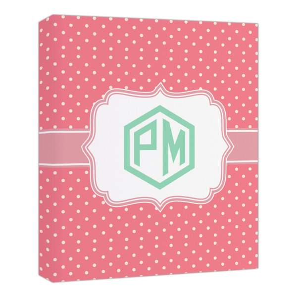 Custom Pink & Orange Chevron Canvas Print - 20x24 (Personalized)