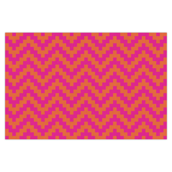 Custom Pink & Orange Chevron Tissue Paper Sheets - X-Large - Heavyweight