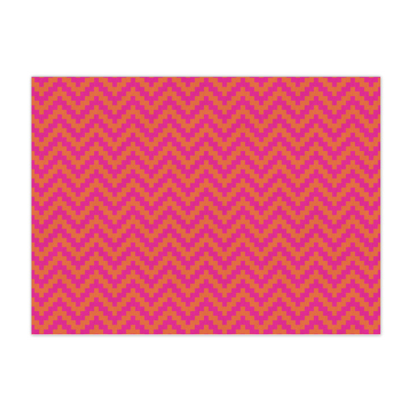 Custom Pink & Orange Chevron Tissue Paper Sheets