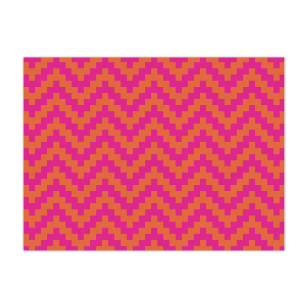 Custom Pink & Orange Chevron Tissue Paper Sheets - Large - Heavyweight