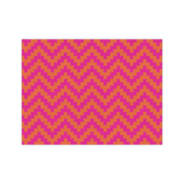 Custom Pink & Orange Chevron Tissue Paper Sheets - Medium - Lightweight