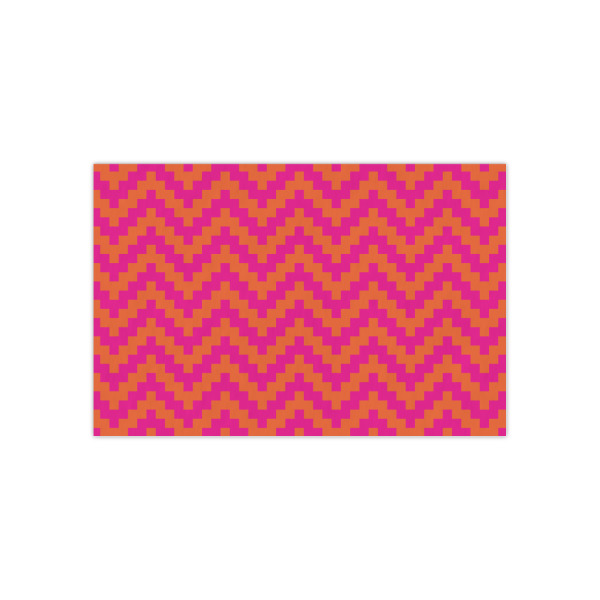 Custom Pink & Orange Chevron Tissue Paper Sheets - Small - Heavyweight