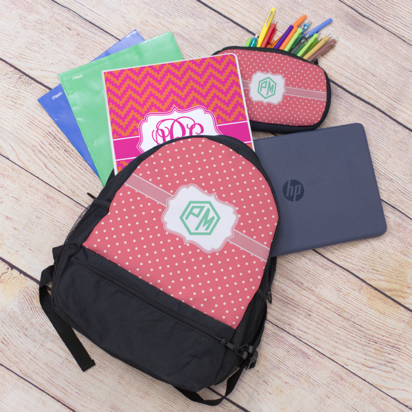 Custom Design - Large Backpack - Black - With Stuff