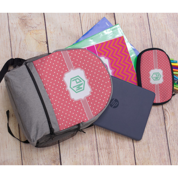 Custom Design - Large Backpack - Gray - With Stuff