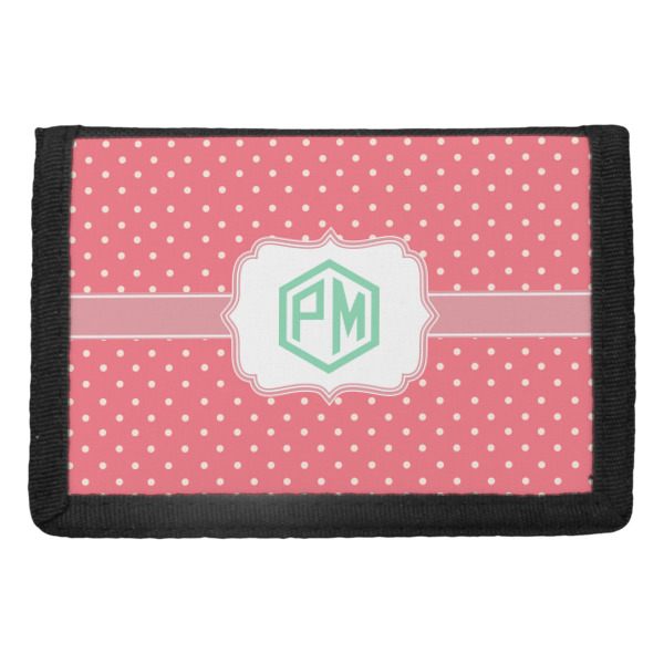 Custom Pink & Orange Chevron Trifold Wallet (Personalized)