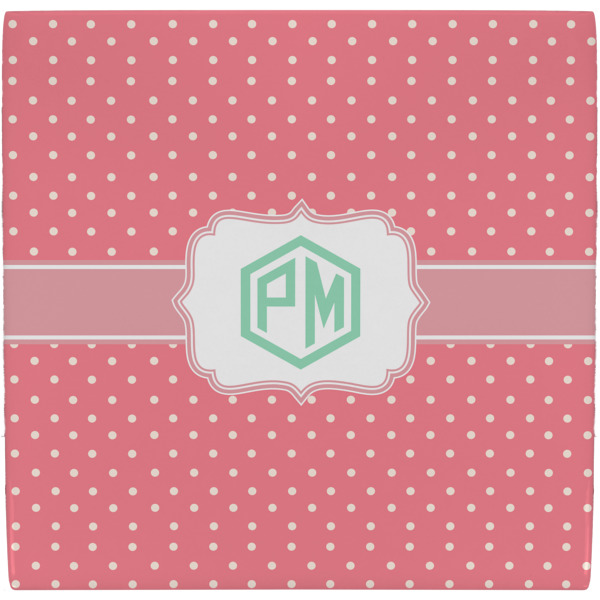 Custom Pink & Orange Chevron Ceramic Tile Hot Pad (Personalized)