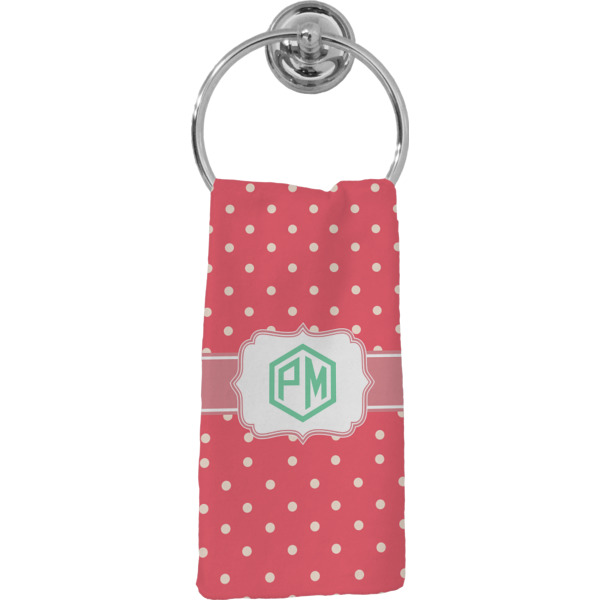 Custom Pink & Orange Chevron Hand Towel - Full Print (Personalized)