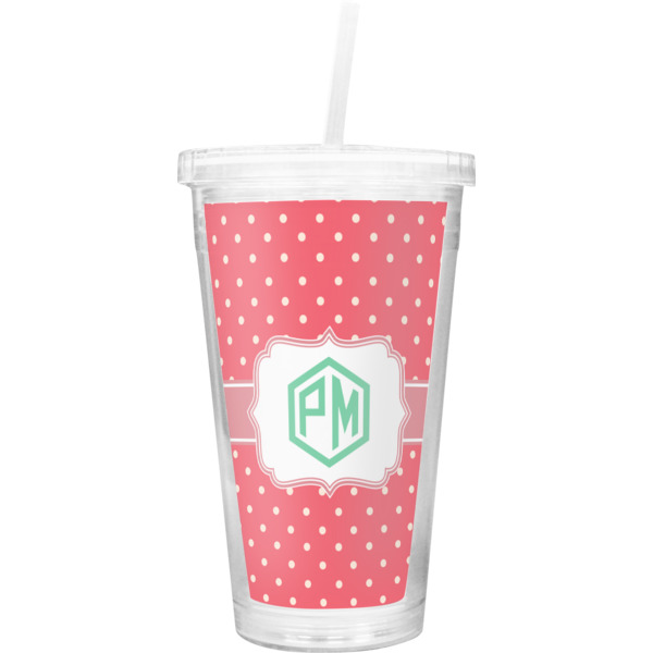 Custom Design Your Own Double Wall Tumbler with Straw