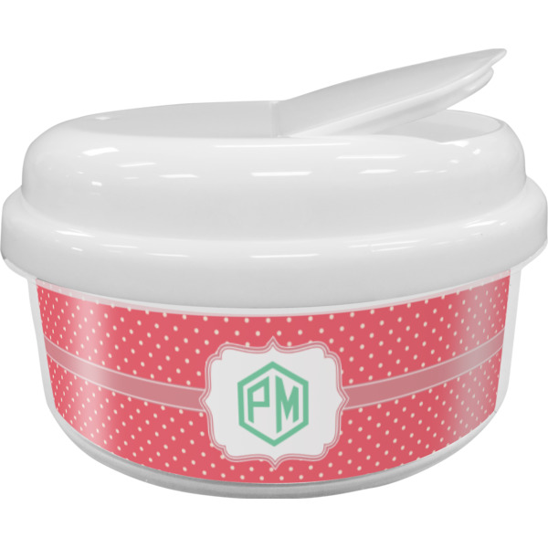 Custom Pink & Orange Chevron Snack Container (Personalized)