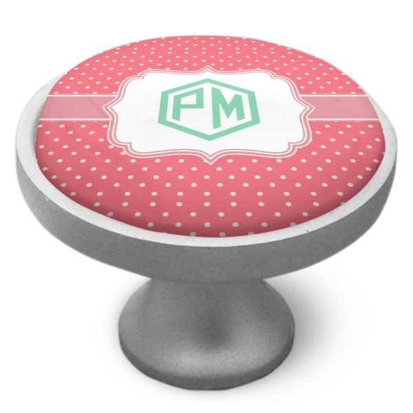 Custom Pink & Orange Chevron Cabinet Knob (Personalized)