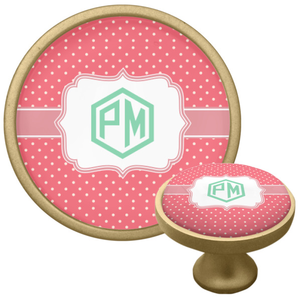 Custom Design - Cabinet Knob - Gold - Multi Angle