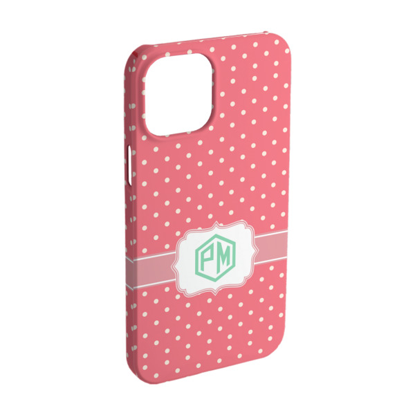 Custom Pink & Orange Chevron iPhone Case - Plastic - iPhone 15 Pro (Personalized)