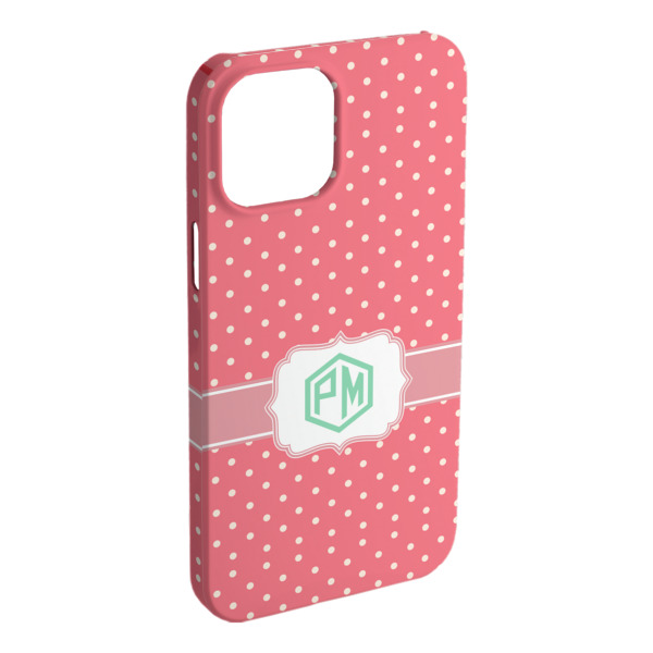 Custom Pink & Orange Chevron iPhone Case - Plastic - iPhone 15 Plus (Personalized)
