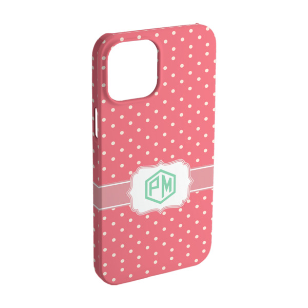 Custom Pink & Orange Chevron iPhone Case - Plastic - iPhone 15 (Personalized)